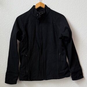 Smartwool Zip Up Jacket Black Wool Size Medium
